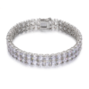Luxury Bracelet - Silver 925 Moissanite 3mm-5mm 2 Row Tennis Bracelet