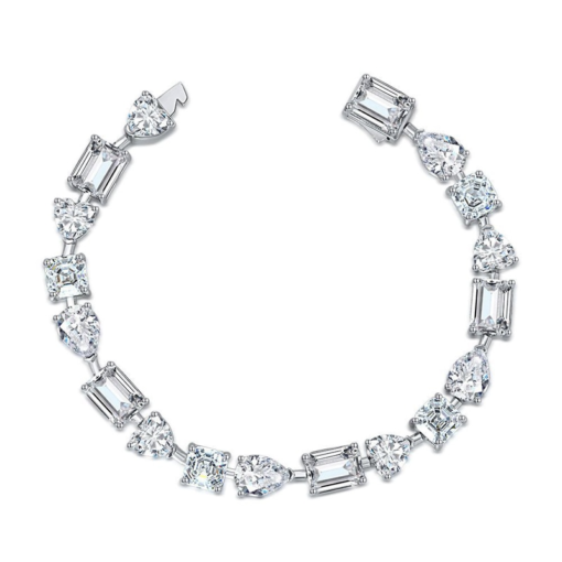 Diamond Irregular Bracelet For Women - Bride Band Sparkling Jewelry