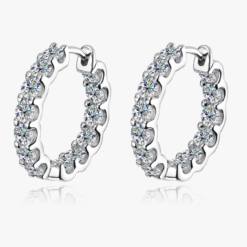 925 Sterling Silver - Real Moissanite Earring For Women 1