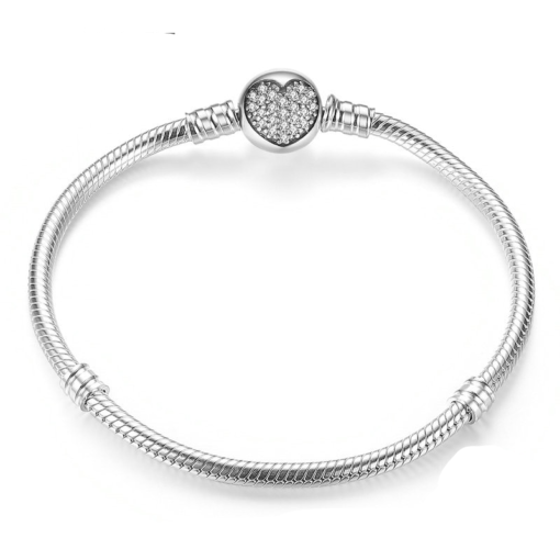 Authentic 100% 925 Sterling Silver Classic Snake Chain Bangle & Bracelet for Women