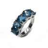 Natural blue topaz gemstone - Jewelry set - rings and earrings