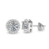 Diamond Test Passed Moissanite - Rhodium Earrings Jewelry