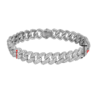 Plated Cuban Bracelet for Women , Men - 925 Sterling Silver Jewelry